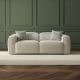 Marko 2 Seater Recliner Sofa - Shale
