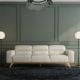 Matera 3 Seater Sofa - Light Grey Leather