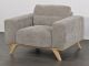 Matera Armchair - Storm Fabric - Natural Oak Leg