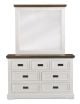 Paris Dressing Table + Mirror - Provincial Two Tone