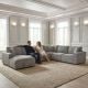 Urban 6 Seater Corner Chaise Lounge Suite - Licorice