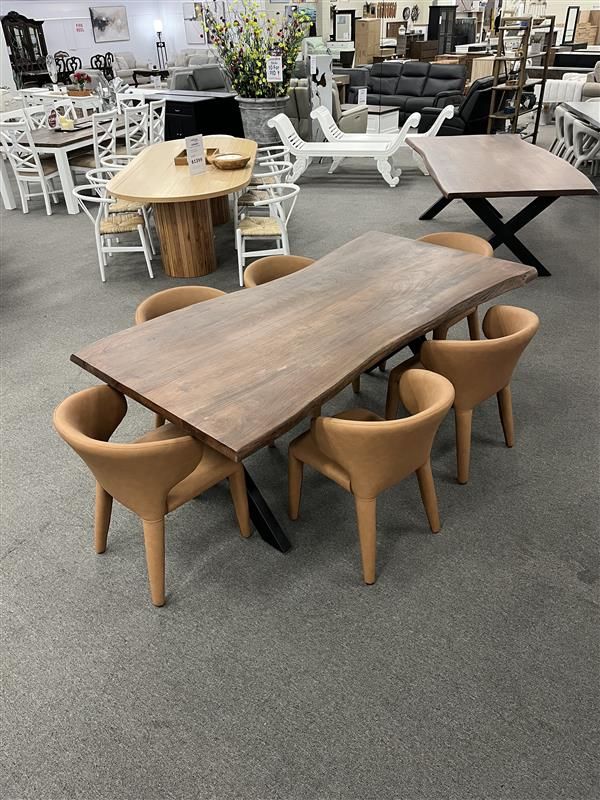 Clearance - Macedon 2100 Dining With 6X Boris Dining Chairs 