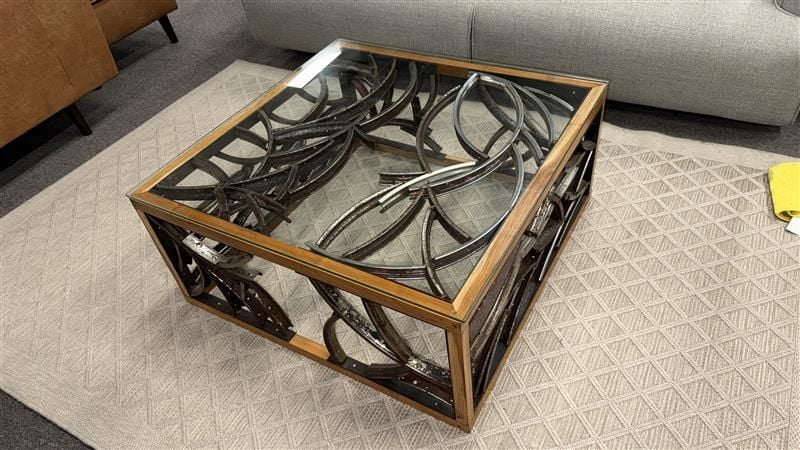 Clearance - Wooden Metal Coffee Table - Small