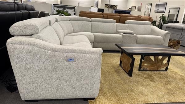 Clearance - Alpha Collection 5-Seater Corner Electric Power Recliners - Wheat