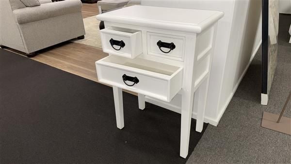 Limited stock - M Phone Table 3-Drw - White