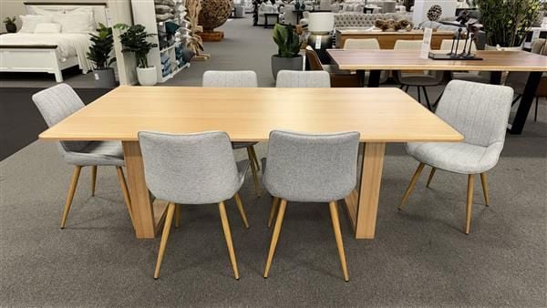 Clearance - Hunter 2100 Dining Table + 6x Elton Dining Chairs