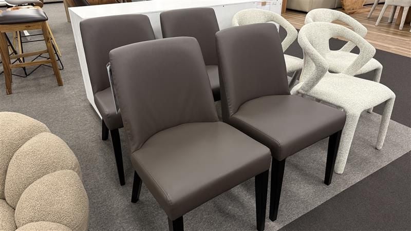 Clearance - Brussels Dining Chair - Set Of 4 - Coffee - PU