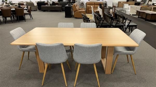 Clearance - Hunter 2100 Dining Table + 6x Elton Dining Chairs
