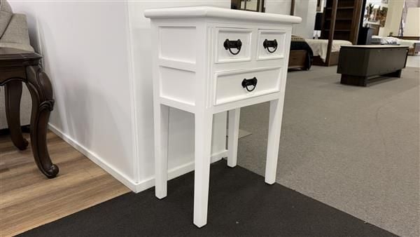 Limited stock - M Phone Table 3-Drw - White