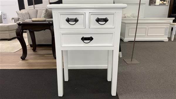 Limited stock - M Phone Table 3-Drw - White