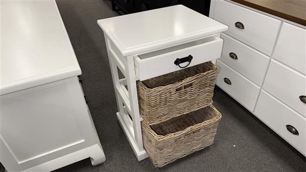 Limited Stock - M Rotterdam Chest 1-Drw 2X Basket storage - White
