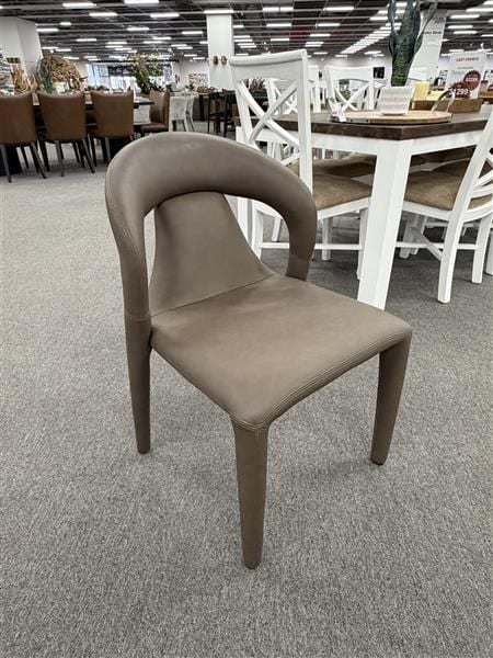 Clearance - Kildare 1400 Round Dining Table & 4x Mode Brown Pu Dining Chairs 