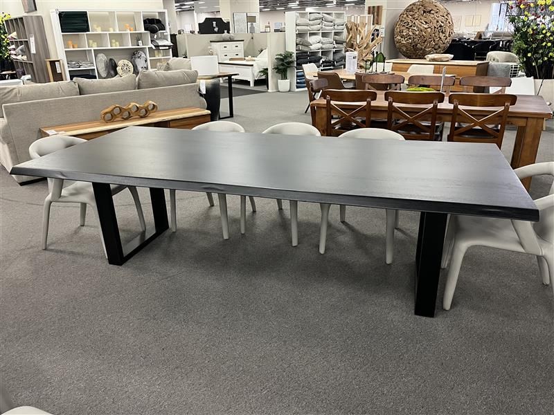 Clearance - Xenia 2700 Dining Table And 8 Grey Diego Dining Chairs