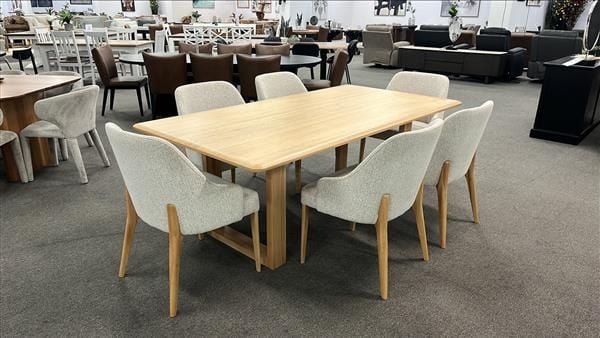 Clearance - Hunter 2100 Dining Table 6x Charles Dining Chairs