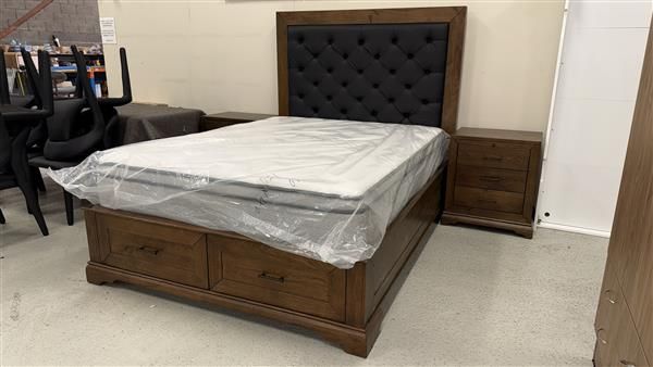 Clearance - Karratha Queen Bed With 2x Bedsides
