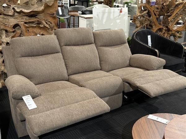 Clearance - Tarrant Mocha 3 Seater Recliner