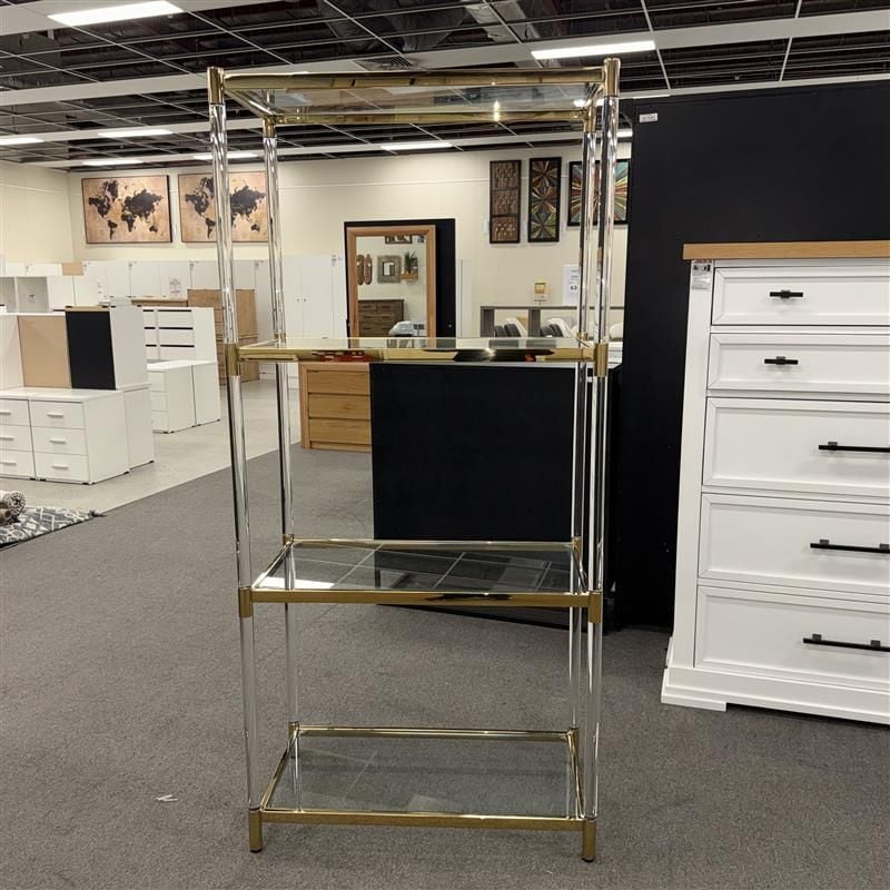 Clearance - Carmelo Gold Bookcase