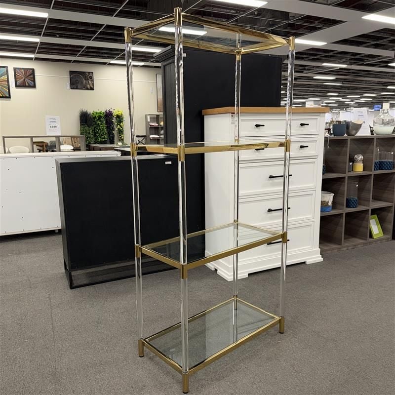 Clearance - Carmelo Gold Bookcase