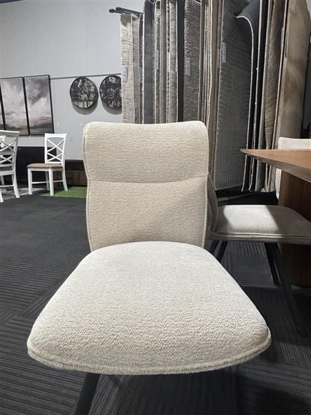 Clearance - Minto 1900 Dining Table + 6 Mavis Dining Chairs - Beige
