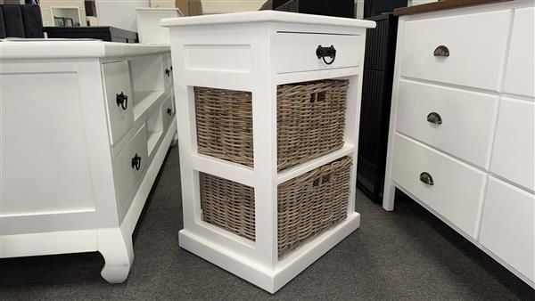 Limited Stock - M Rotterdam Chest 1-Drw 2X Basket storage - White