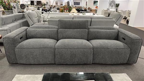Clearance - Marko Charcoal Recliner - 3-seater + 2-seater + Armchair