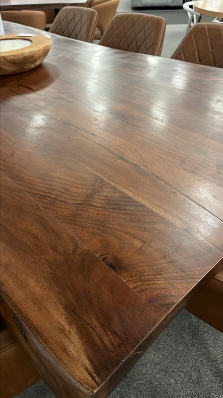 Clearance - Macedon 2400 Dining Table With 8x Vincent Dining Chairs 