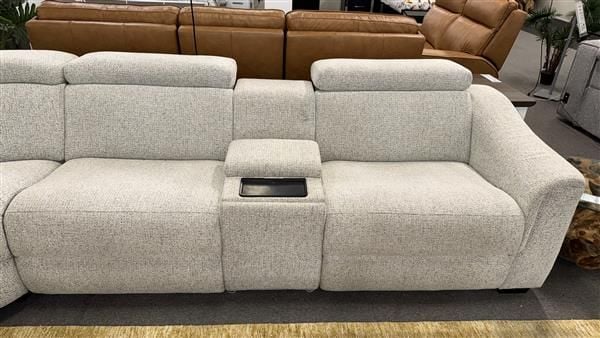 Clearance - Alpha Collection 5-Seater Corner Electric Power Recliners - Wheat