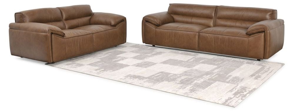 Aspen 3 + 2 Seater Sofa Suite - Vintage Chocolate Leather