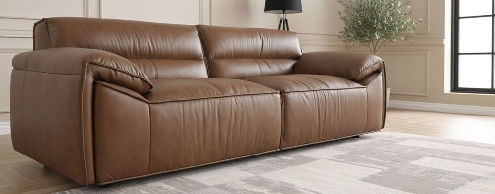 Aspen 3 + 2 Seater Sofa Suite - Vintage Chocolate Leather