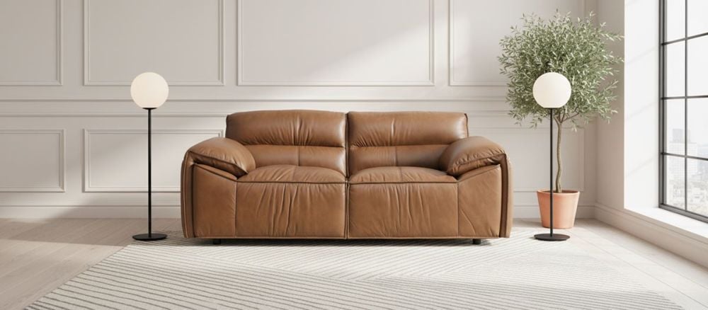 Aspen 2 Seater Sofa - Vintage Chocolate Leather
