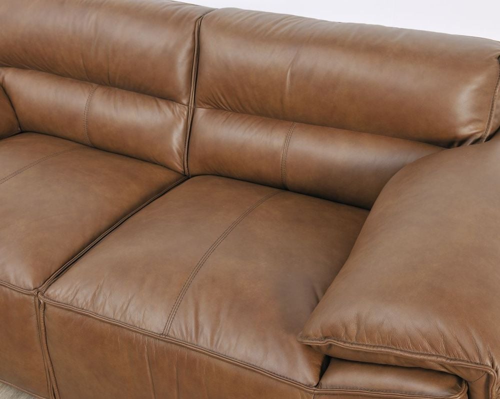 Aspen 3 + 2 Seater Sofa Suite - Vintage Chocolate Leather