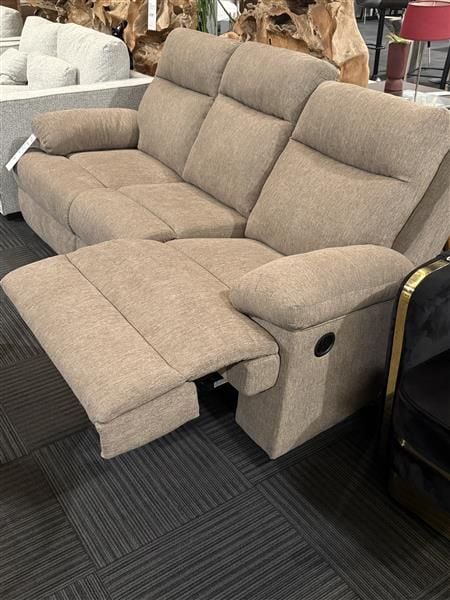 Clearance - Tarrant Mocha 3 Seater Recliner