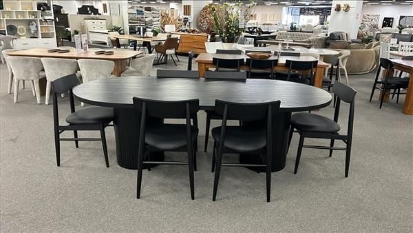 Clearance - Ripple 2100 dining table with 6x Bergen Chairs
