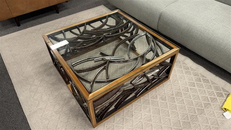 Clearance - Wooden Metal Coffee Table - Small