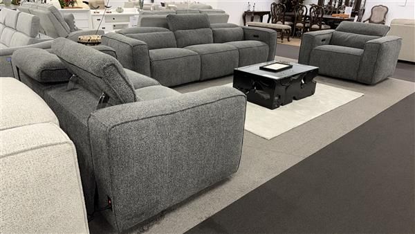 Clearance - Marko Charcoal Recliner - 3-seater + 2-seater + Armchair