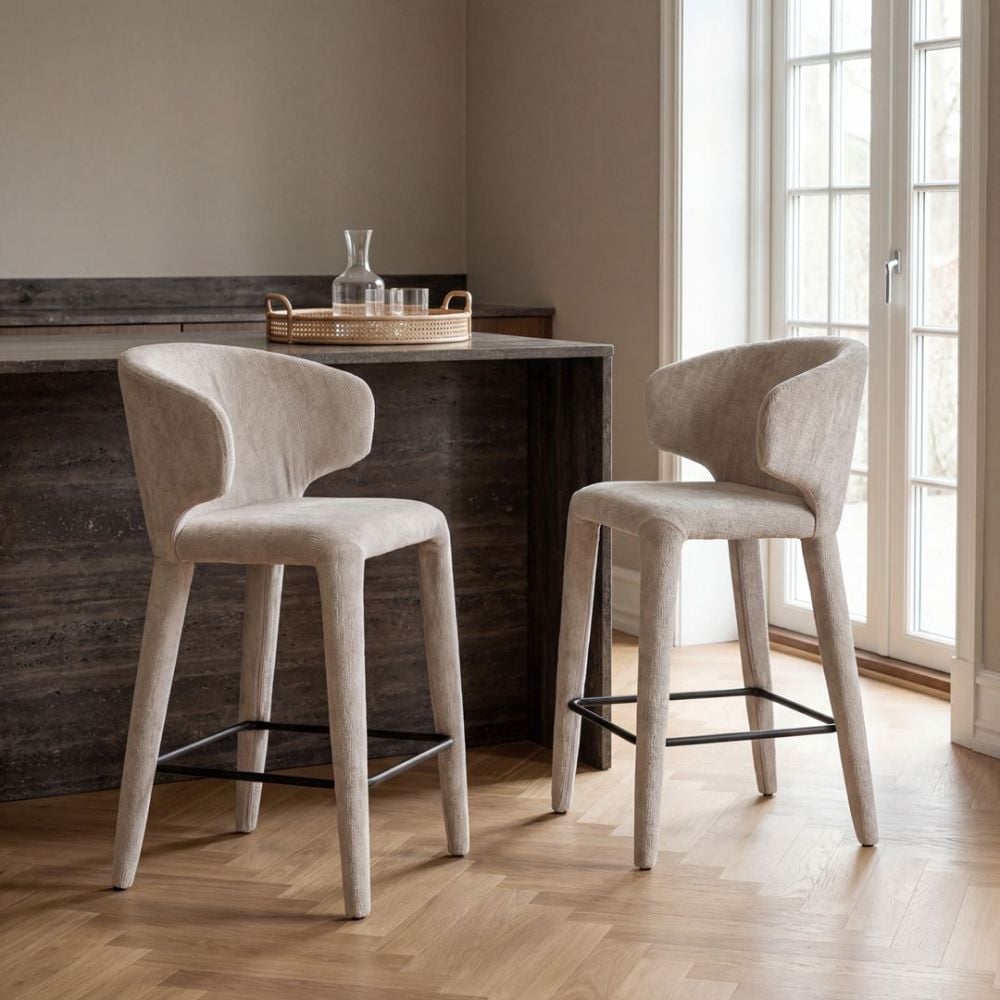 Boris Bar Stool - Beige