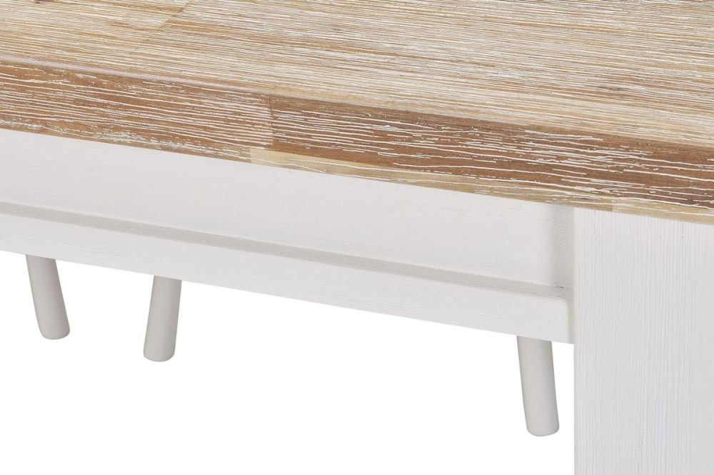 Byron Bay 2250 Dining Table + 8 White Paris Timber Dining Chairs