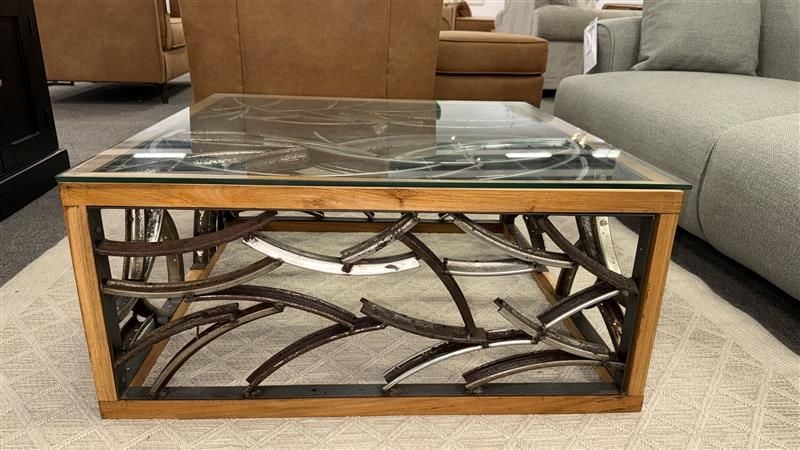 Clearance - Wooden Metal Coffee Table - Small