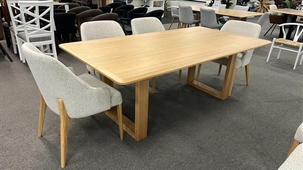 Clearance - Hunter 2100 Dining Table 6x Charles Dining Chairs