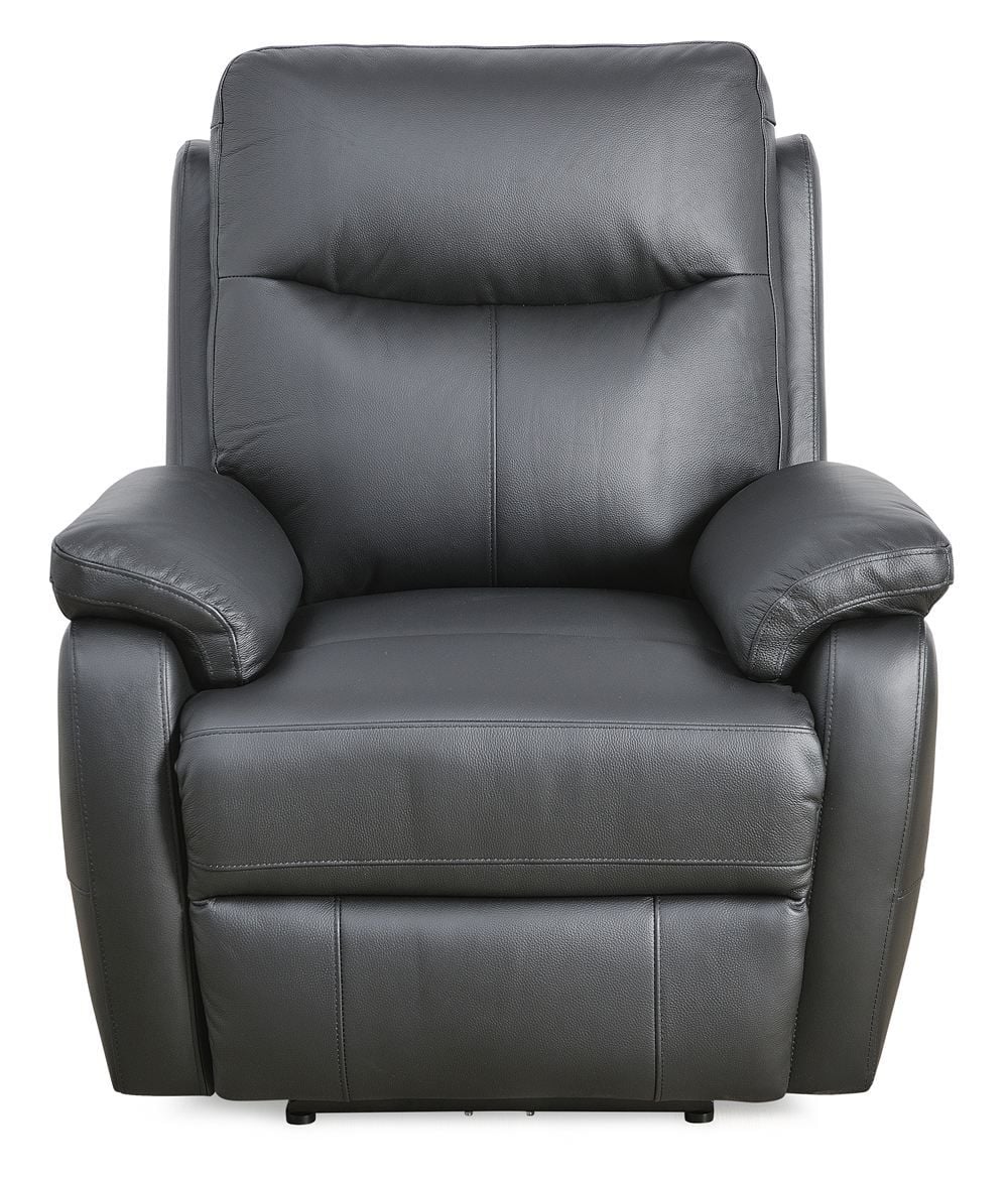Cairo Manual Recliner Armchair - Black Leather