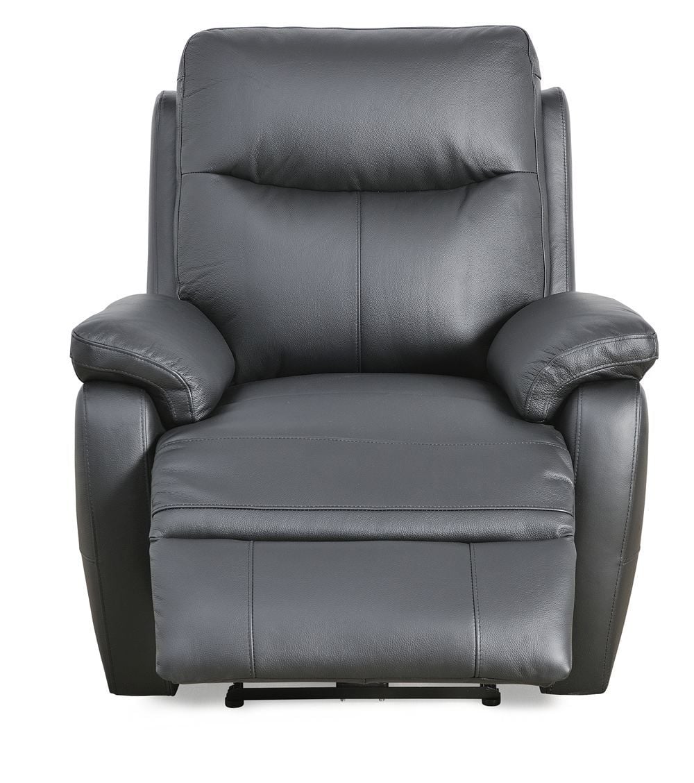 Cairo Manual Recliner Armchair - Black Leather