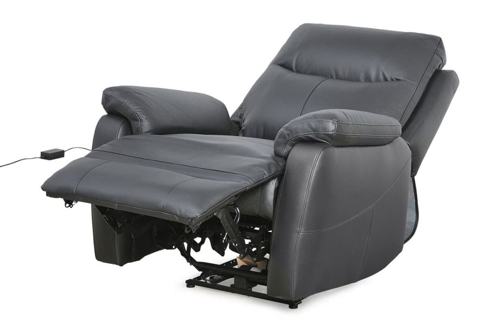 Cairo Manual Recliner Armchair - Black Leather