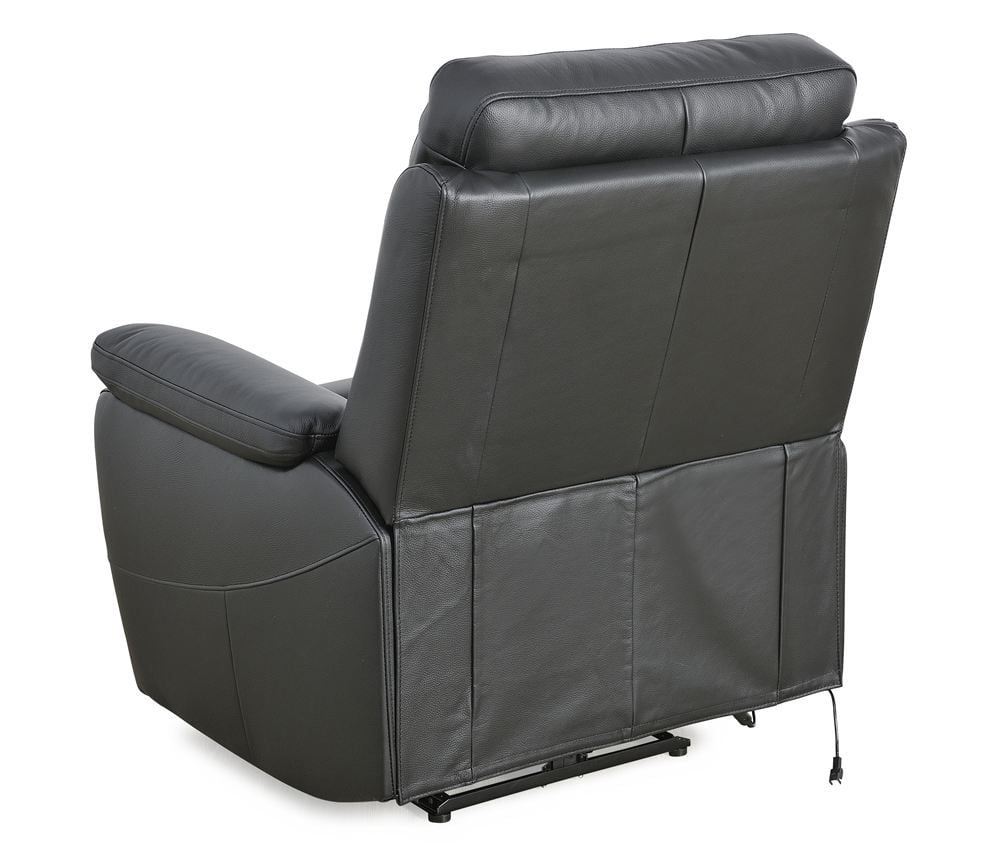 Cairo Manual Recliner Armchair - Black Leather
