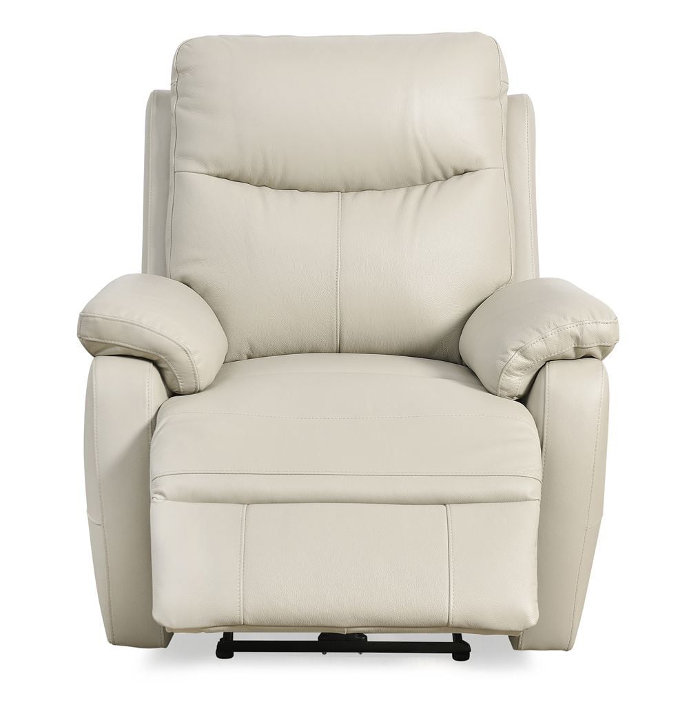 Cairo Manual Recliner Armchair - Light Grey Leather