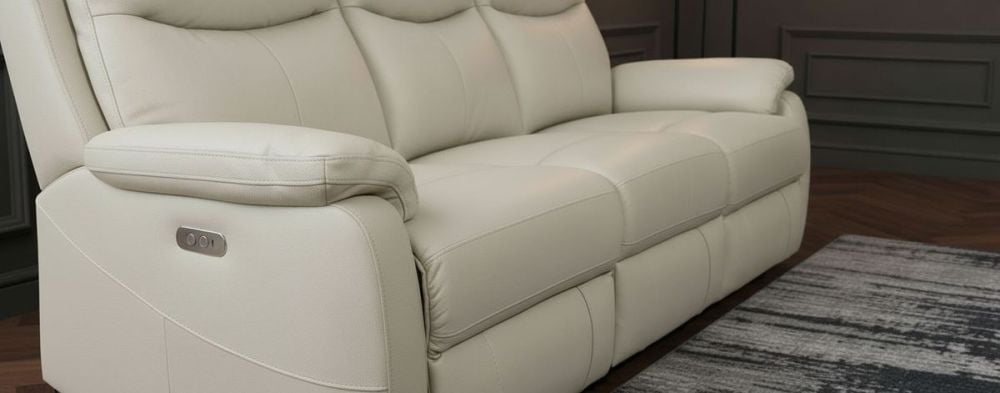 Cairo 3 Seater + 2 Armchair Recliners – Light Grey