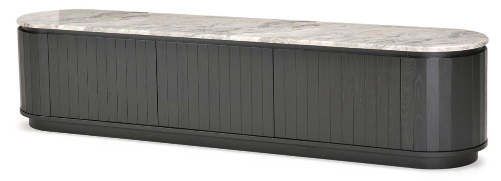 Capri 2212 Large Entertainment Unit - Black