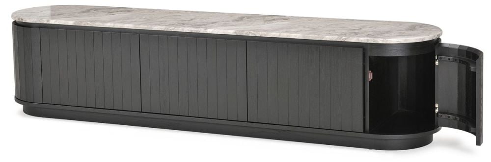 Capri 2212 Large Entertainment Unit - Black