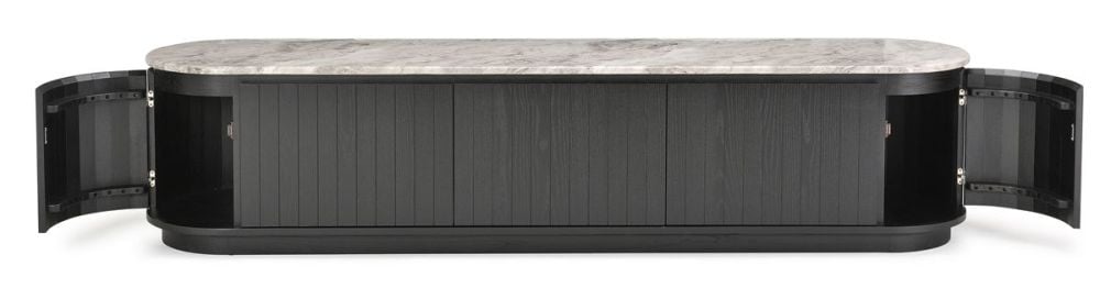 Capri 2212 Large Entertainment Unit - Black