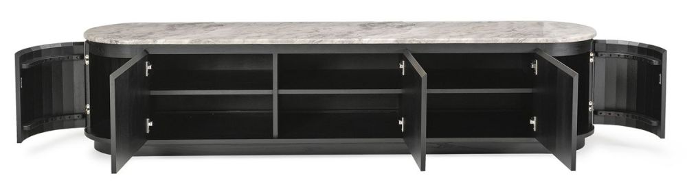 Capri 2212 Large Entertainment Unit - Black
