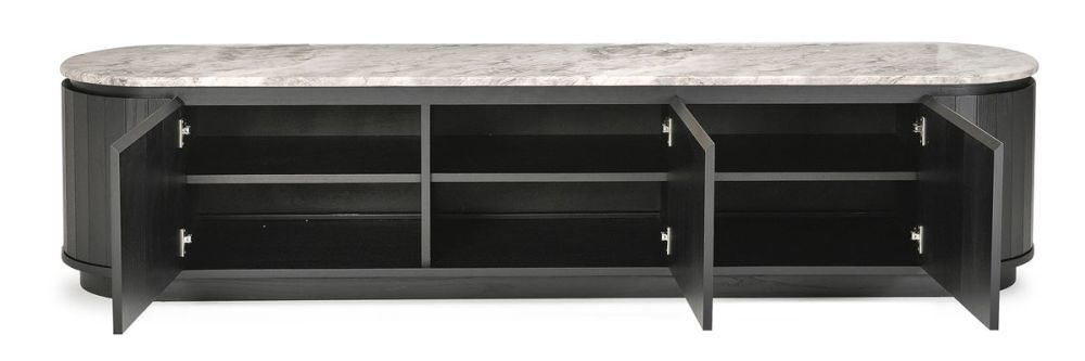 Capri 2212 Large Entertainment Unit - Black
